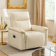 Jen Manual Swivel Glider Reclining Chair | Taupe Top Grain Leather