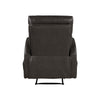 Mey Wall Hugger Manual Recliner Chair w Pocket | Dark Brown Faux Leather
