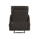 Mey Wall Hugger Manual Recliner Chair w Pocket | Dark Brown Faux Leather