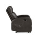 Mey Wall Hugger Manual Recliner Chair w Pocket | Dark Brown Faux Leather