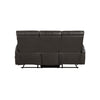 Mey Wall Hugger Manual Recliner Sofa | Dark Brown Faux Leather 71"