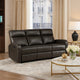 Mey Wall Hugger Manual Recliner Sofa | Dark Brown Faux Leather 71"
