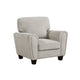 Loi Sofa Armchair with Reversible Cushion | Transitional Gray Chenille