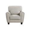 Loi Sofa Armchair with Reversible Cushion | Transitional Gray Chenille