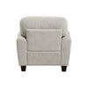 Loi Sofa Armchair with Reversible Cushion | Transitional Gray Chenille