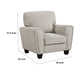 Loi Sofa Armchair with Reversible Cushion | Transitional Gray Chenille