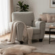 Loi Sofa Armchair with Reversible Cushion | Transitional Gray Chenille