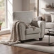 Loi Sofa Armchair with Reversible Cushion | Transitional Gray Chenille