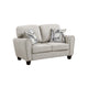 Loi Loveseat w 2 Pillows | Reversible Cushion | Gray Chenille | 63"