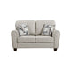 Loi Loveseat w 2 Pillows | Reversible Cushion | Gray Chenille | 63"