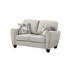Loi Loveseat w 2 Pillows | Reversible Cushion | Gray Chenille | 63"