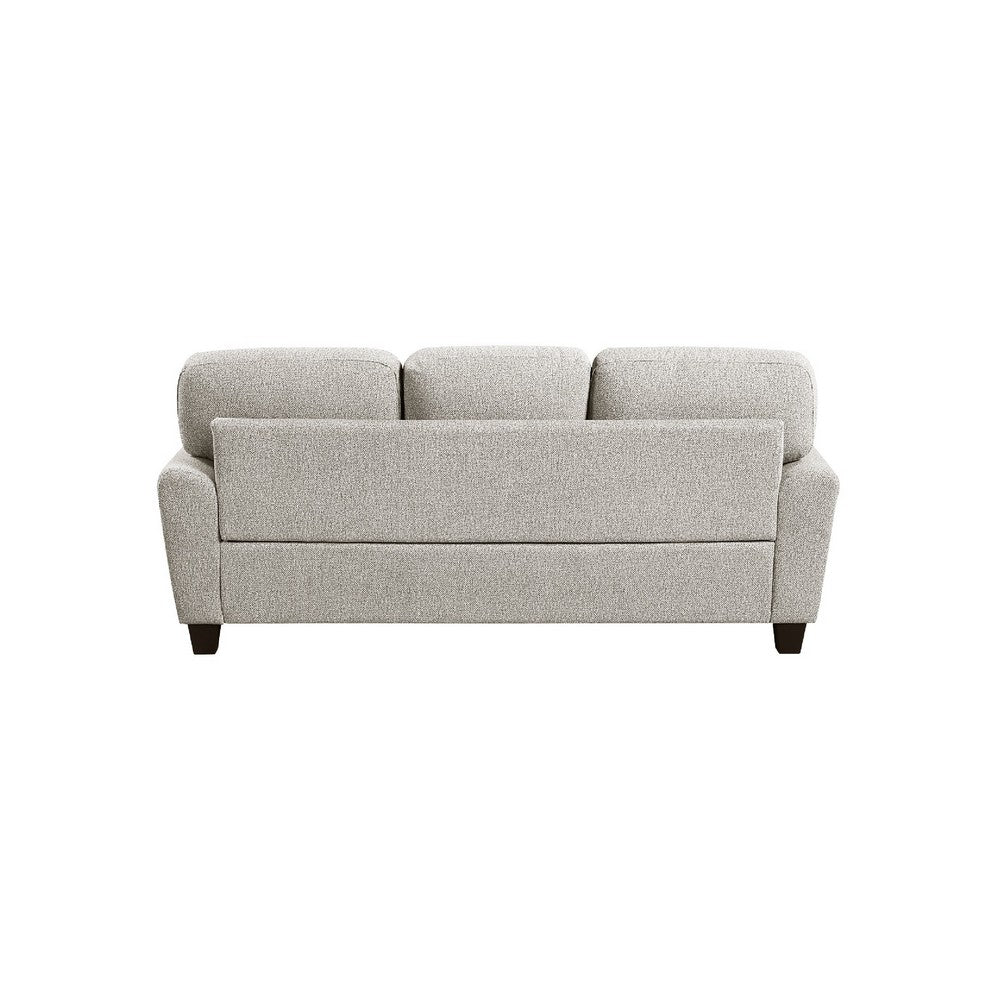 Loi Sofa w 2 Pillows | Reversible Cushion | Gray Chenille | 85"
