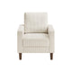 Cey Sofa Armchair | Beige Corduroy Upholstery | Modern Style Brown Legs