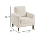 Cey Sofa Armchair | Beige Corduroy Upholstery | Modern Style Brown Legs