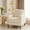 Cey Sofa Armchair | Beige Corduroy Upholstery | Modern Style Brown Legs