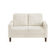 Cey Loveseat | Beige Corduroy Upholstery | Modern Style Brown Legs | 55"