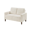 Cey Loveseat | Beige Corduroy Upholstery | Modern Style Brown Legs | 55"