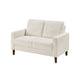 Cey Loveseat | Beige Corduroy Upholstery | Modern Style Brown Legs | 55"