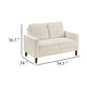 Cey Loveseat | Beige Corduroy Upholstery | Modern Style Brown Legs | 55"