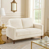 Cey Loveseat | Beige Corduroy Upholstery | Modern Style Brown Legs | 55"