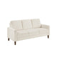 Cey Sofa | Beige Corduroy Upholstery | Modern Style Brown Legs | 77"