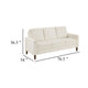Cey Sofa | Beige Corduroy Upholstery | Modern Style Brown Legs | 77"