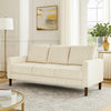 Cey Sofa | Beige Corduroy Upholstery | Modern Style Brown Legs | 77"