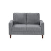 Cey Sofa Armchair | Gray Corduroy Upholstery | Modern Style Brown Legs