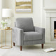Cey Sofa Armchair | Gray Corduroy Upholstery | Modern Style Brown Legs