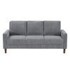 Cey Sofa | Gray Corduroy Upholstery | Modern Style Brown Legs | 77"