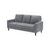 Cey Sofa | Gray Corduroy Upholstery | Modern Style Brown Legs | 77"