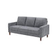 Cey Sofa | Gray Corduroy Upholstery | Modern Style Brown Legs | 77"