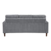Cey Sofa | Gray Corduroy Upholstery | Modern Style Brown Legs | 77"