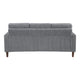 Cey Sofa | Gray Corduroy Upholstery | Modern Style Brown Legs | 77"