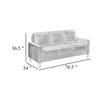 Cey Sofa | Gray Corduroy Upholstery | Modern Style Brown Legs | 77"
