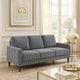 Cey Sofa | Gray Corduroy Upholstery | Modern Style Brown Legs | 77"