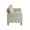 Cey Loveseat | Taupe Corduroy Upholstery | Modern Style Brown Legs | 55"
