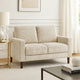 Cey Loveseat | Taupe Corduroy Upholstery | Modern Style Brown Legs | 55"