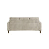Cey Sofa | Taupe Corduroy Upholstery | Modern Style Brown Legs | 77"