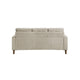 Cey Sofa | Taupe Corduroy Upholstery | Modern Style Brown Legs | 77"
