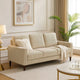 Cey Sofa | Taupe Corduroy Upholstery | Modern Style Brown Legs | 77"