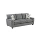 Koi Sofa with 2 Pillows | Reversible Cushions | Gray Chenille | 89"