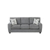 Koi Sofa with 2 Pillows | Reversible Cushions | Gray Chenille | 89"