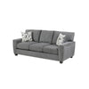 Koi Sofa with 2 Pillows | Reversible Cushions | Gray Chenille | 89"