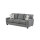 Koi Sofa with 2 Pillows | Reversible Cushions | Gray Chenille | 89"