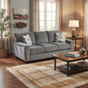 Koi Sofa with 2 Pillows | Reversible Cushions | Gray Chenille | 89"