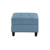 Gey Modular Storage Ottoman | Tufted Cushion | Blue Upholstery 26"