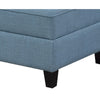 Gey Modular Storage Ottoman | Tufted Cushion | Blue Upholstery 26"