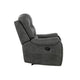 Oby Manual Reclining Chair | Panel Stitched Back | Dark Gray Microfiber