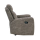 Diti Manual Pull Tab Reclining Chair |Brown Stain Resistant Microfiber